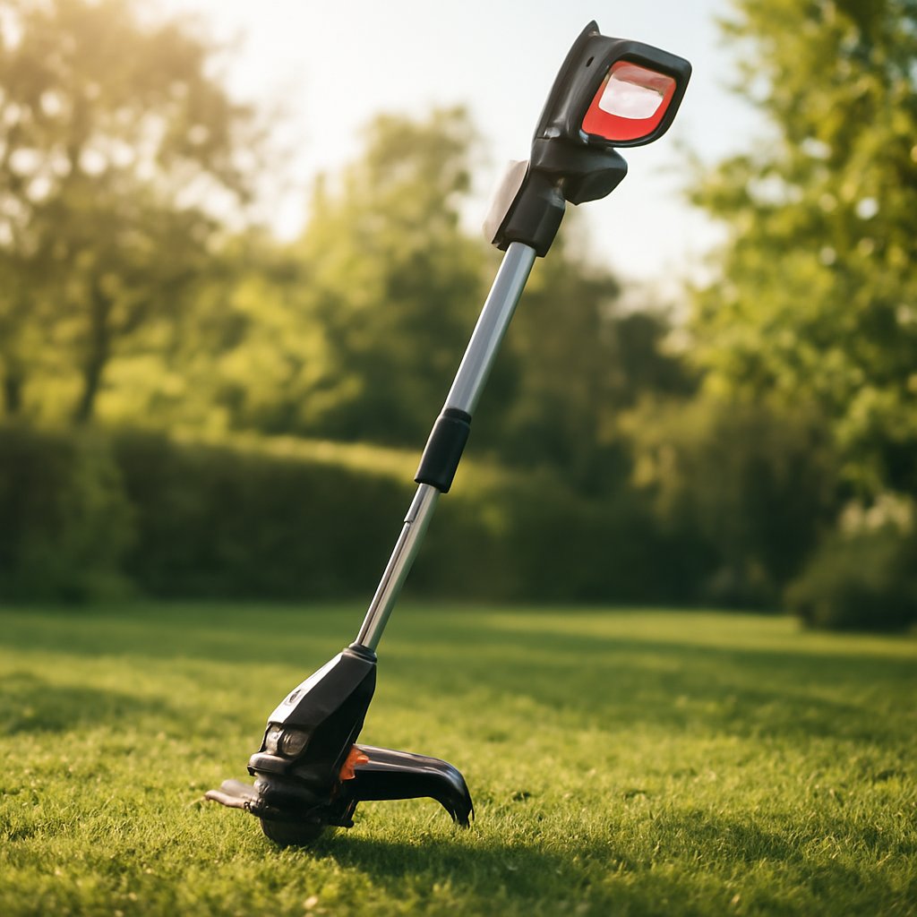 Rasentrimmer – Anwendung im Garten (AI)