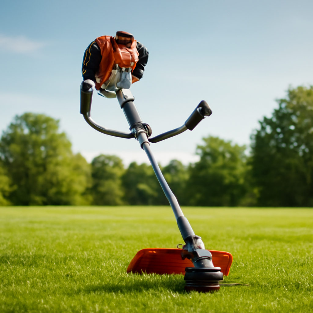 Rasentrimmer – Anwendung im Garten (AI)
