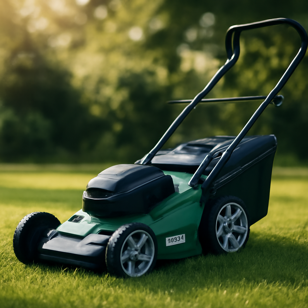 Rasentrimmer – Anwendung im Garten (KI)